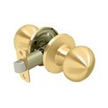 Deltana Portland Home Series Mushroom Door Knobset Passage Lifetime Polished Brass 6903-003